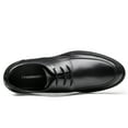 thumbnail image 3 of CMR CHAMARIPA Hidden High Heel Shoes For Men Black Leather Business Casual Elevator Shoes Lace Up Men Taller Shoes 7CM/2.76 Inches, 3 of 5
