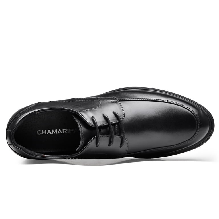 6.5 CHAMARIPA Hidden Heel Shoes Men HEIGHT INCREASING leather elevator boots 7cm H02B142A021D-inch.jpg main image 2