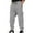 Light Gray, variant on Pants for Men Multi Pockets Solid Color Elastic Waist Drawstring Slim Fit Dressy Trousers Stretchy Summer Athletic Work Mens Sweatpants