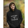 thumbnail image 3 of Camping Gift Let's Get Toasted - Funny Camping Hoodie XX-Large Gray, 3 of 5