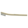 Weiler Small Hand Scratch Brushes, 7 1/2",3X7 Rows,Black Nylon Wire, Curved Wood Handle