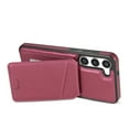 thumbnail image 6 of Compatible With Samsung Galaxy S21 Magnetic Detachable Wallet Case,PU Leather Back Flip Kickstand,[Compatible With Magsafe],With Card Slots,Shockproof Rugged Phone Case Cover,Red, 6 of 11