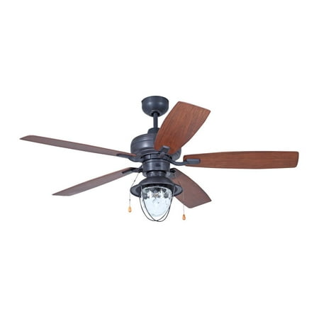 Litex-E-C52ABZ5C1-Lukins - Single Light Ceiling Fan - Rated for