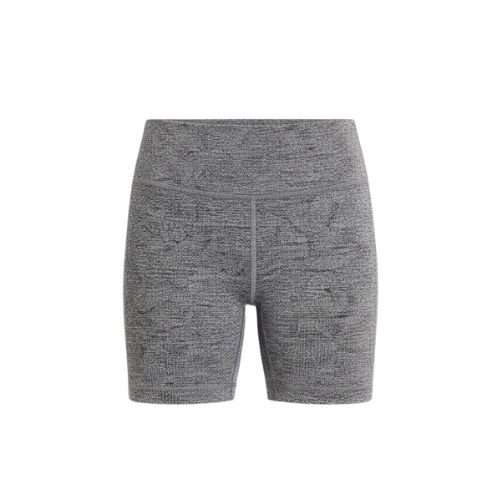 Women's Seamless Ribbed Bike Shorts - Heather Gray Large