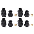 thumbnail image 1 of AN6 Coupler, 4PCS Rustproof AN6 Adapter Straight Black Anodized  For Liquid Gas Diesel Oil 5/16in, 1 of 8