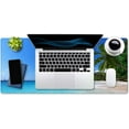 thumbnail image 4 of Tropical Paradise Sunshine Beach Coast Sea Palm Trees Mouse Pad 35.4 X 15.7 Inch XXL Full Desk Mousepad Extended Large Non-Slip Rubber Base Waterproof Big Keyboard Mat with Stitched Edges, 4 of 6