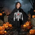 thumbnail image 6 of Zylarhe Kids Halloween Jumpsuits Dance Stage Performance Party Outfit Playful Home Wear for Toddlers Black 3-4 Years, 6 of 8