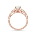 thumbnail image 5 of 6MM Round Cut Lab Created Moissanite Diamond Solitaire Filigree Promise Wedding Engagement Ring For Women In 14K Solid Rose Gold (G-H Color, VVS1 Clarity, 0.85 Cttw)-4.5, 5 of 8