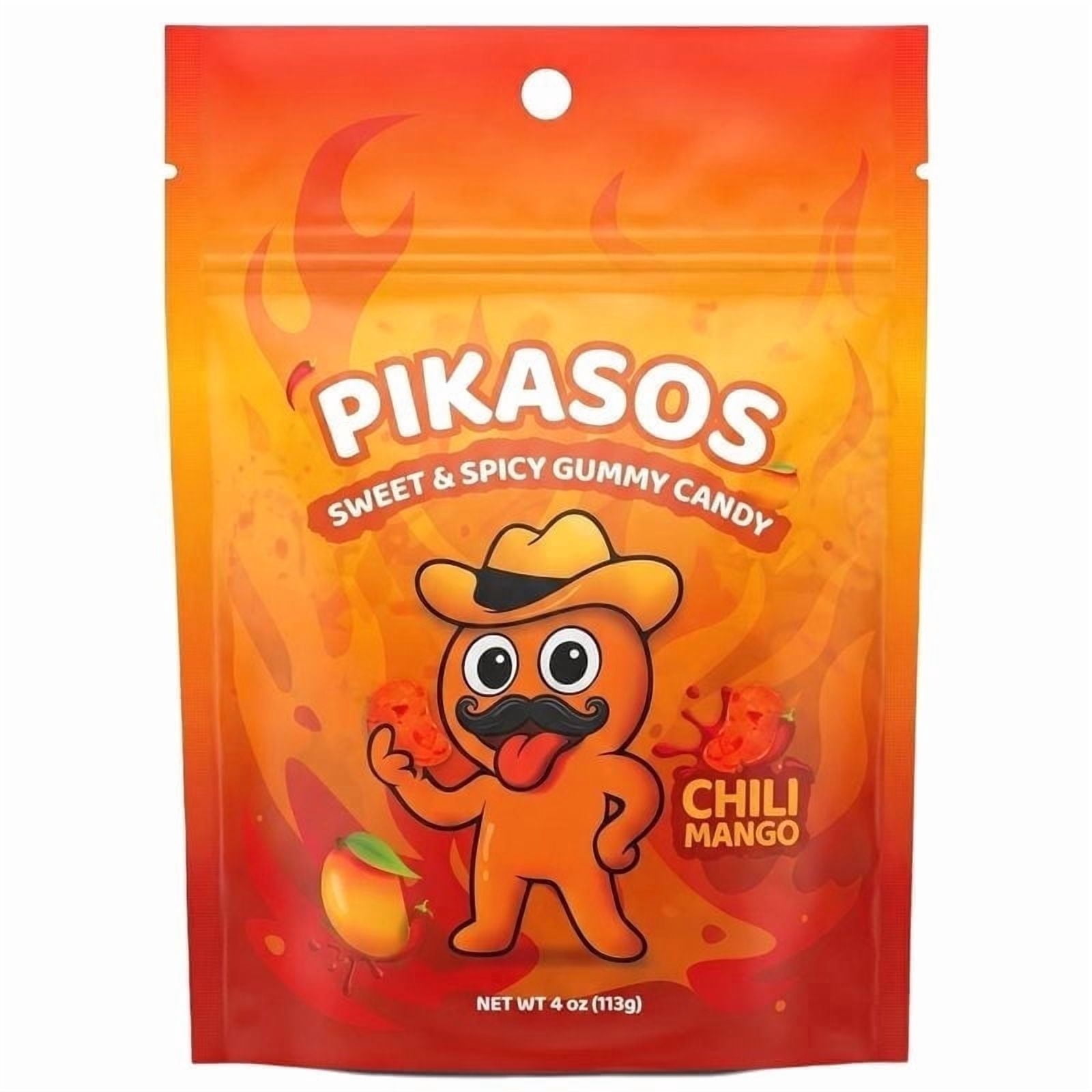 Pikasos Chili Mango Sweet & Spicy Gummy Candy 4oz