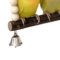 thumbnail image 2 of Bird Swing for Two Birds, Wooden Bird Swing with Bell Toy, Hanging Swing, Seat Swing for Small Birds and Parrots (15cm), 2 of 6
