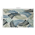 thumbnail image 3 of Sunnydaze Indoor Rubber and Polyester Decorative Kitchen Laundry Room Floor Mat Rug - 23" x 35" - Cool Tone Leaves, 3 of 5