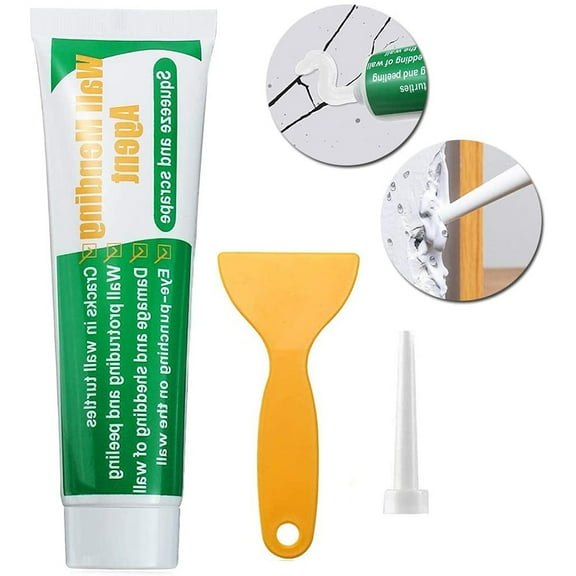 Pack Dry Wall Patch Repair Kit, Wall Mending Agent, Drywall Putty for Filling Holes, Safe & Non-toxic Renovation Cream for Quick and Easy Repairing Hole and Crack, 250g
