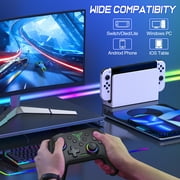 2 Pack Switch Controller, QQV Wireless Switch Controller for Switch 2/Switch/Lite/OLED with Programmable, Wake-up,Turbo