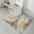 thumbnail image 5 of Marble Blue Greene Purple And Gold Stripes Bathroom Mats Set of 3 Pieces，Non Slip Non Slip Mats, Washable Mats, Decorative Carpets for Bathrooms, Kitchens, And Bedrooms., 5 of 7