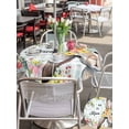 thumbnail image 5 of Round Outdoor Tablecloth With Umbrella Hole And Zipper– He Is Risen Easter Waterproof Patio Table Cover for Party, Picnic, Backyard, 50" Dia. , Spring Easter Floral Bunny Green Plaid, 5 of 8