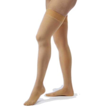UPC 035664000158 product image for Jobst Opaque 15-20 mmHg Small Honey Thigh High Silicone Dot Band | upcitemdb.com