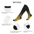 thumbnail image 5 of Lsque Gold Glitter Gradient Pattern Sport Compression Socks for Men & Women 15-20 mmHg Knee High Nurse Pregnant Running Medical and Travel Athletic, 5 of 6