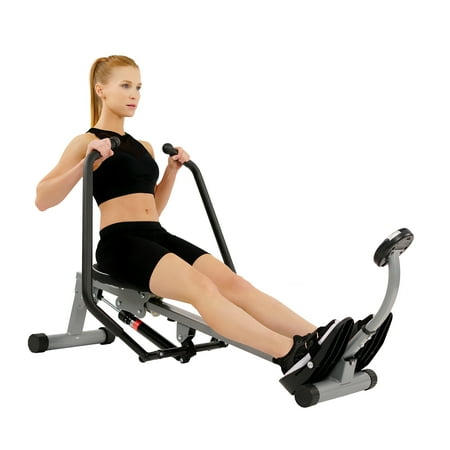 Sunny Health & Fitness SF-RW1410 Rowing Machine Rower with Full Motion Arms and LCD (Best Rowing Machine Technique)