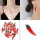 thumbnail image 4 of 20 piezas de resina con forma de pimiento, colgante, Mini dijes de comida vegetal para pendientes, collar, pulsera, llavero, fabricación artesanal, 4 of 5
