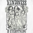 thumbnail image 2 of Women's Disney Black and White Princesses Kindness is Everything Graphic Tee White Small, 2 of 4
