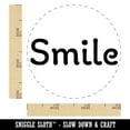 thumbnail image 2 of Smile Fun Text Self-Inking Rubber Stamp Ink Stamper - Fuchsia Ink - Small 3/4 Inch, 2 of 7