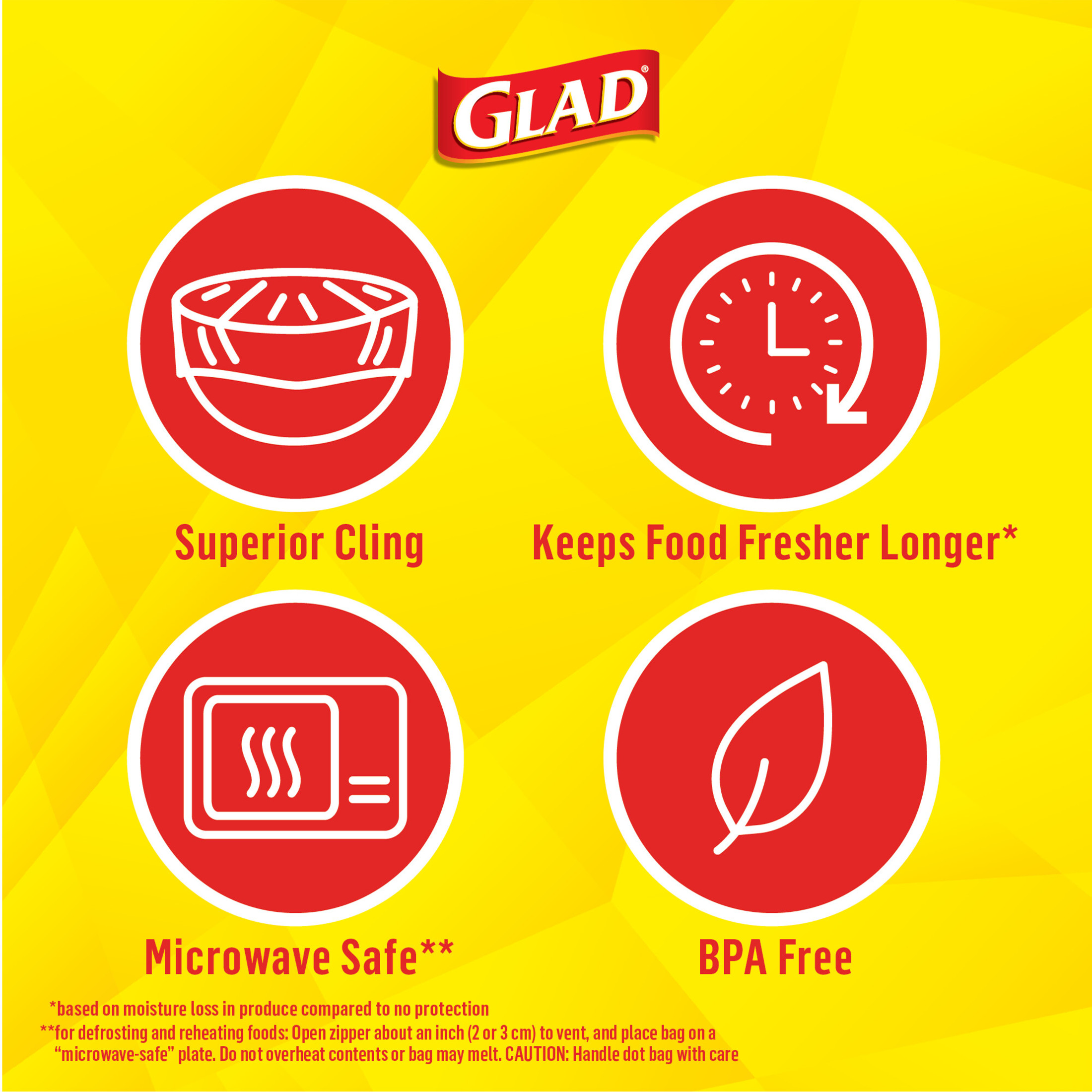 Glad Cling N Seal Plastic Food Wrap, 200 sq ft Roll - image 4 of 9