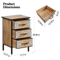 thumbnail image 2 of Floor Storage Cabinet, Vanity Side Cabinet with 3 Drawers, Free Standing Tower Organizer for Living Room, Bedroom, Hallway, Entryway, 2 of 7