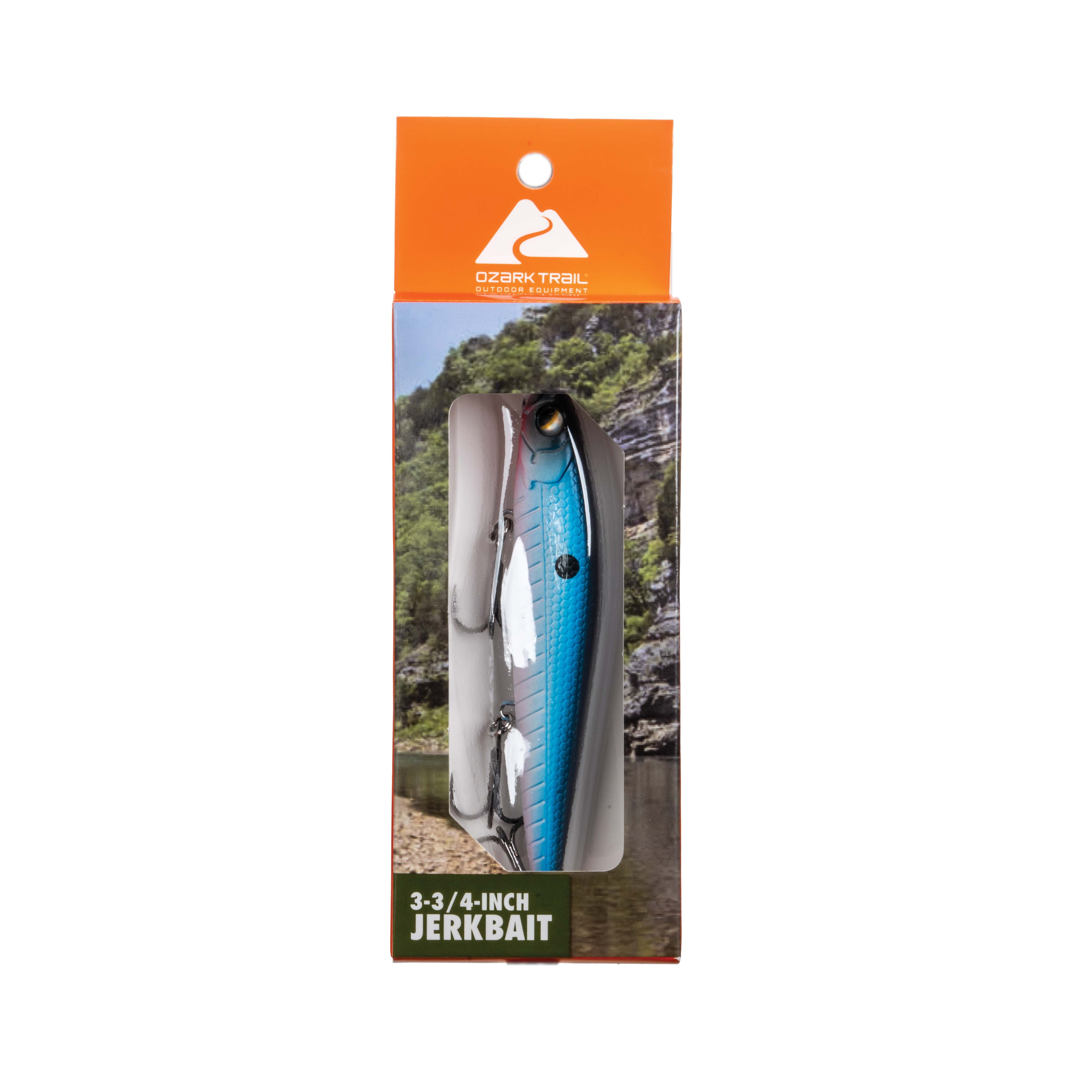 (2 pack) Ozark Trail Freshwater Minnow Fishing Lure, Midnight, 1 oz