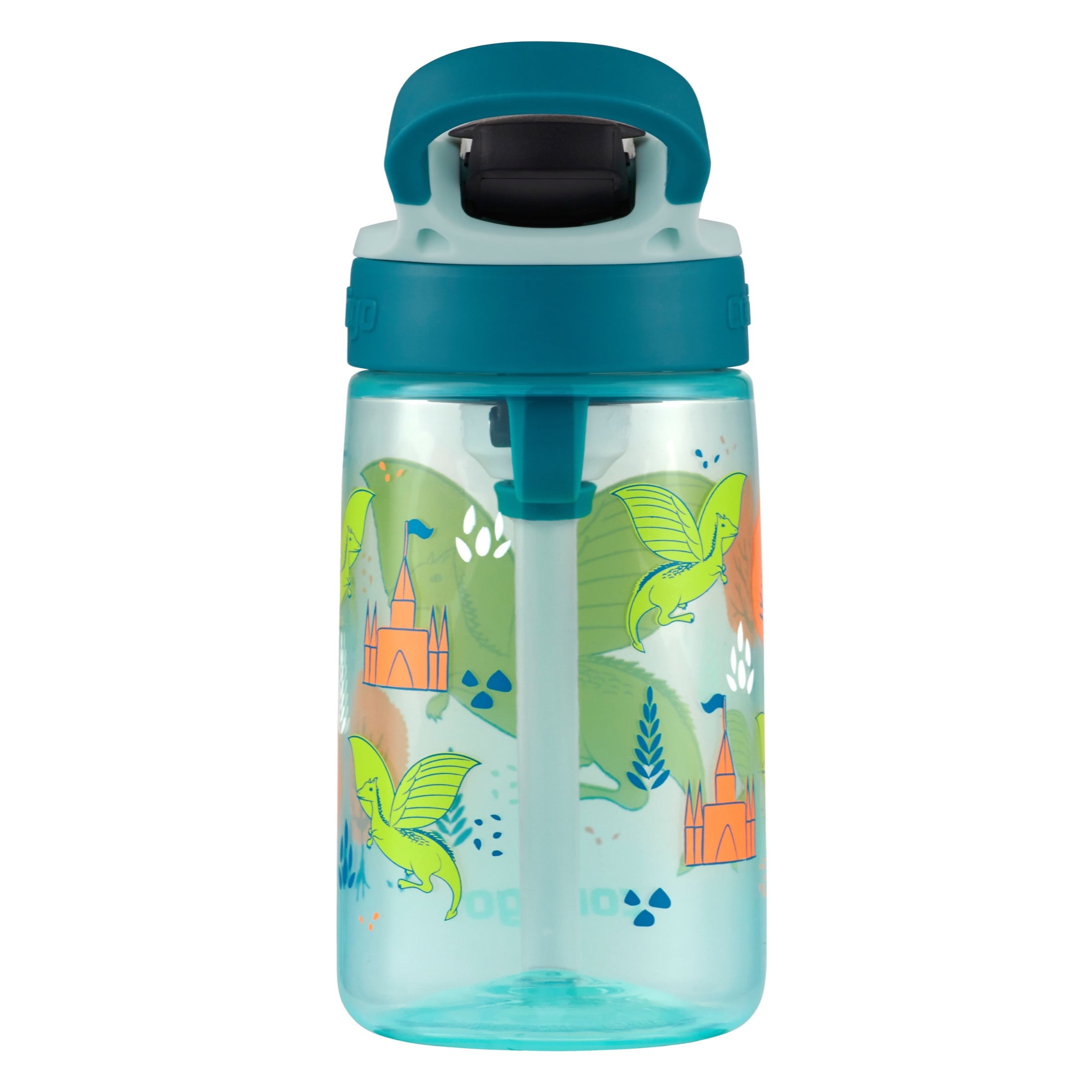 Contigo Kids Water Bottle with Redesigned AUTOSPOUT Straw Lid Purple  Eggplant and Mermaids, 14 fl oz. 