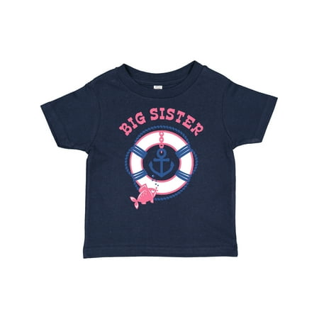 

Inktastic Nautical Big Sister Gift Toddler Toddler Girl T-Shirt