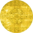 thumbnail image 1 of Ahgly Company Indoor Round Persian Yellow Traditional Area Rugs, 7' Round, 1 of 4