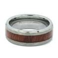 thumbnail image 2 of Metals Jewelry Unisex Tungsten Carbide 8mm Koa Wood Inlay Hammered Inner Edge Wedding Ring, 2 of 4