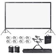 thumbnail image 1 of Yescom 84 Front Projection Screen Set with 10x8.5 Ft Adjustable Backdrop Stand Home, 1 of 10