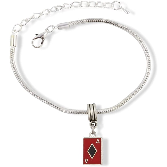 Ace of Spades Bracelet Cadeau pour Enfants Femmes Hommes Filles et Garçons Bijoux Carte à Jouer Accessoires de Poker et de Jeu