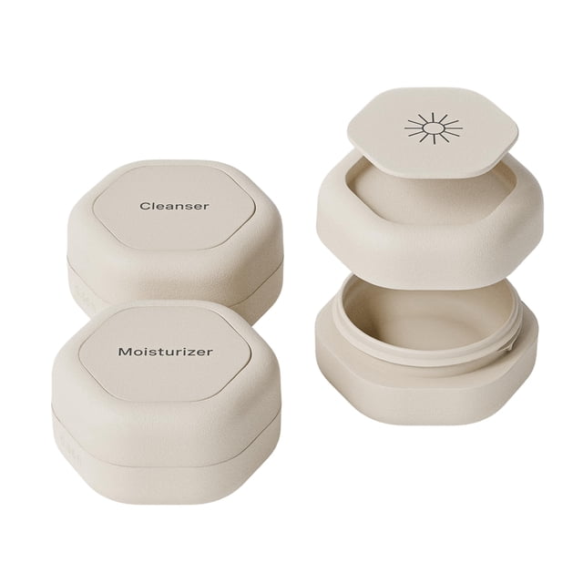 Set de contenedores de viaje Cadence Basic Skincare, 3 cápsulas