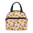thumbnail image 2 of Hirioo Hamburger Pizza Coke for Crossbody Lunch Box for Women Men with Adjustable Shoulder Strap for School, Work and Travel, 2 of 9