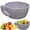 Purple, variant on Self Spinning Berry Bowl, Automatic Vortex Swirling Ceramic/PLA Fruit Washer Colander, Portable Strainer Basket for Kitchen Countertop and Camping