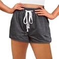 thumbnail image 1 of Pantalones cortos de algodón Elástico Jogging Gimnasio Yoga Pantalones cortos Pantalones de chándal suaves Vacaciones en la playa Diario Prendas para la parte inferior del cuerpo Gris oscuro M Sonducket AP010921-12, 1 of 5