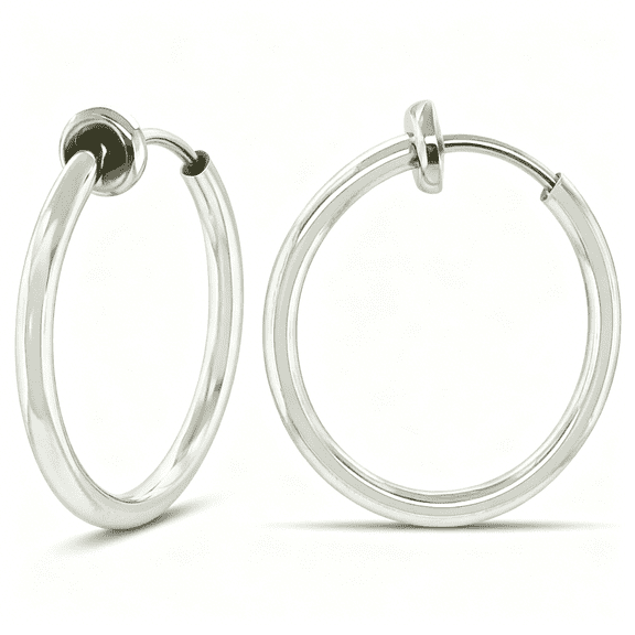 DESIGNICE Clip on Spring Hoop Earrings for Non-Pierced Ears