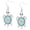 Earring-Blue Zircon, variant on Sea Turtle Pendant Necklace or Earring Blue Zircon Rhinestone Crystal Rhodium Plated 17 Inch Snake Chain J0236-BZ