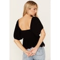 thumbnail image 4 of Shyanne Women's Embroidered Flutter Sleeve Top - SWHO23W50-BLK X-  US, 4 of 4
