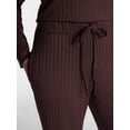 thumbnail image 5 of Joyspun Women's Cozy Lounge Collection Hacci Knit Sleep Pants, Sizes XS-3X, 5 of 6