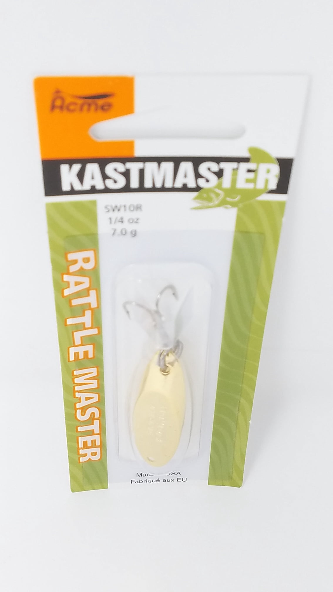 Acme Tackle Kastmaster Rattle Lure Fishing Lure Spoon Gold 1/4 oz.