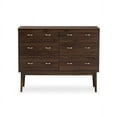 thumbnail image 4 of Baxton Studio Disa Mid-Century Modern Walnut Brown Finished 6-Drawer Dresser, 4 of 8