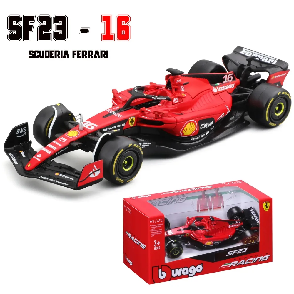 New Bburago 1:43 Ferrari SF25 2025 Season F1 Car Model 16# Leclerc