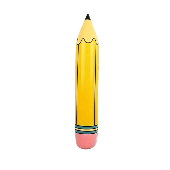 Inflatable PVC Pencil Stick Toy Large Yellow Pencil Inflatable Prop Classroom Boys Party Decor