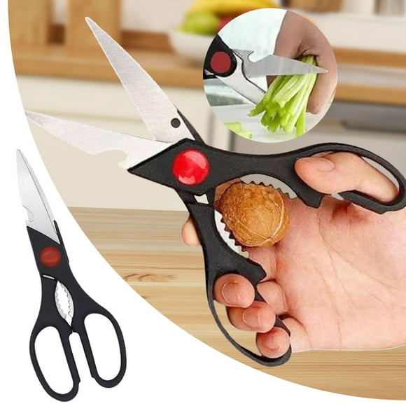 SHAGUOZHOU Multifunctional Kitchen Food Scissors With Sh A R P Scissors With Nut Cr Acker Bl Ade Cooking Scissors With Ergonomic Non Kitchen Gadgets Set with Holder Kitchen Cool Gadgets Wall Holders