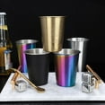 thumbnail image 2 of Promotions! Ins Industry Style 304 Stainless Steel Mug Spray Paint Beer Cup Cold Water Drinks Cup Household Office Use Gargle Cup Teacups, 2 of 5