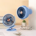 thumbnail image 6 of Blueek Portable Desk Clamp Mini Fan for Dorm, USB Powered Household Fan with Digital Display, Low Noise & Adjustable Speeds,Blue, 6 of 7