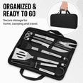 thumbnail image 3 of Jill Deaaa BBQ Grill Tools Set, 9‑Piece Heavy‑Duty Stainless Steel Grilling Utensils Kit with Portable Storage Case, Outdoor Cooking Accessories for Backyard Camping, Ideal Gift for Men, 3 of 8